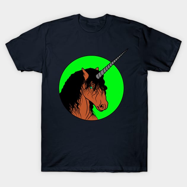 Brown Unicorn T-Shirt by The Artist